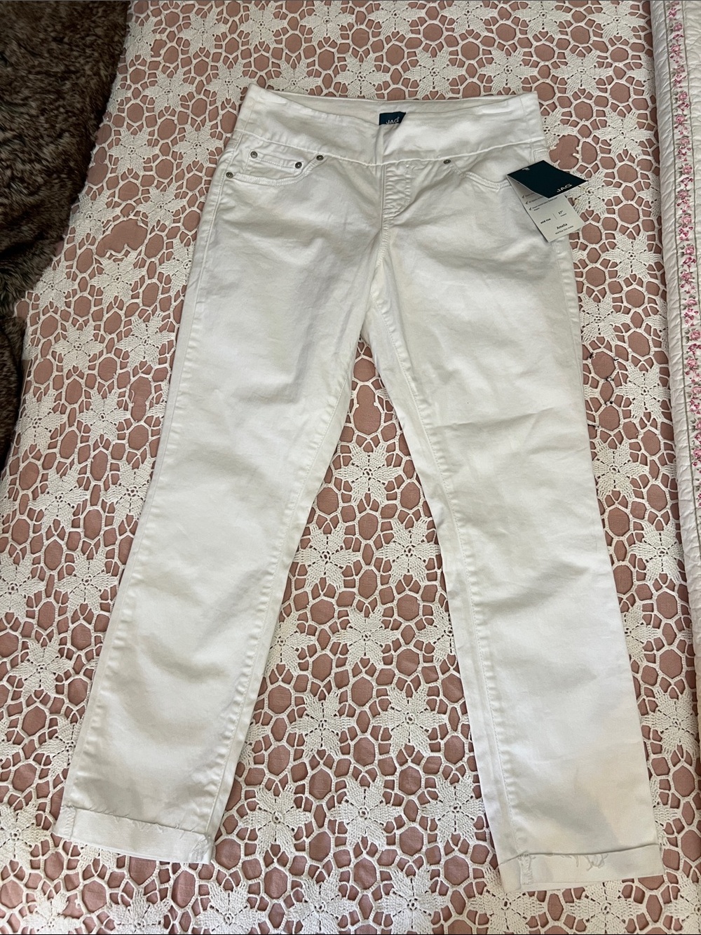 Jag Jeans White Straight-Leg Women's Jeans